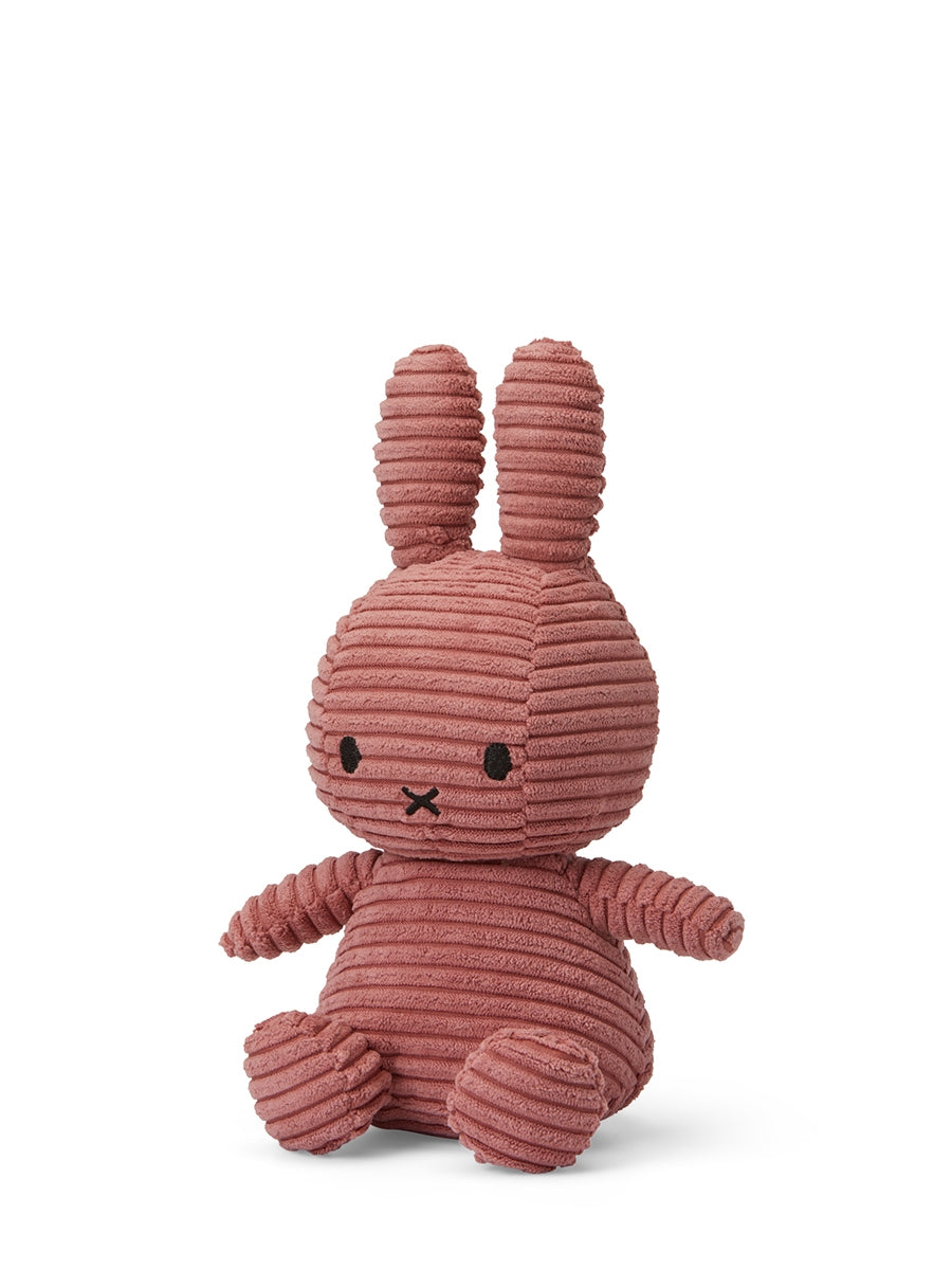 Miffy Kuscheltier Cord in Dusty Rose von Bon Ton Toys – 23 cm, recycelter Plüsch, Seitenansicht, Nohna