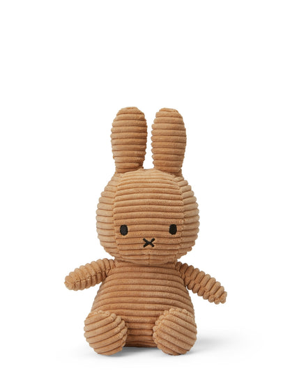 Miffy Kuscheltier Cord in Beige von Bon Ton Toys – 23 cm, recycelter Plüsch, Nohna