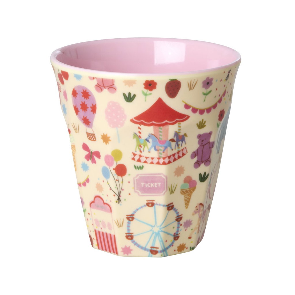 Kinderbecher Fun Fair Print von RICE by RICE in Pink – Nohna