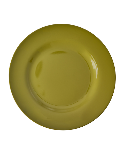 Teller einfarbig von RICE by RICE in Olive – Nohna