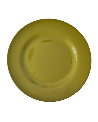 Teller einfarbig von RICE by RICE in Olive – Nohna