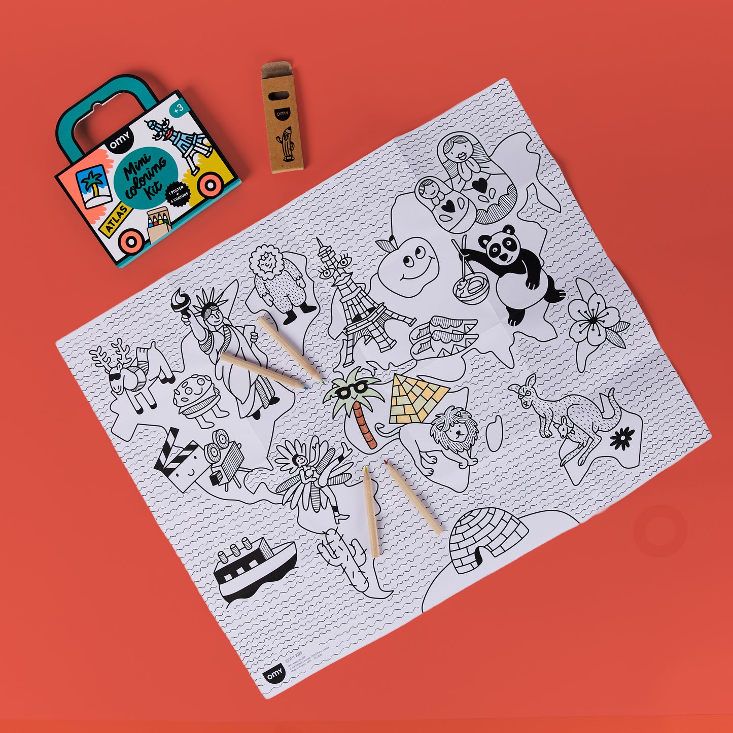 Mini Malset für Kinder Atlas -Motive - Nohna