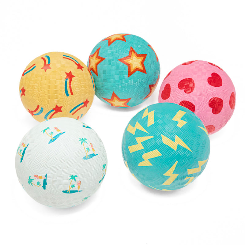 Motivball 12 cm von Ratatam – Herzen Rosa & Sternschnuppen Gelb, Nohna