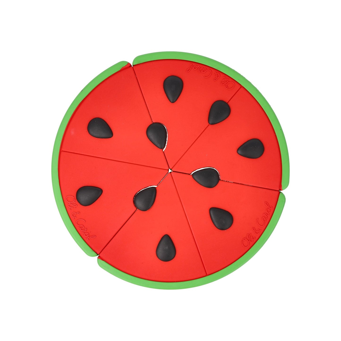 Baby Puzzle Wassermelone Pizza von Oli & Carol aus Naturkautschuk – 3 Teile, Nohna