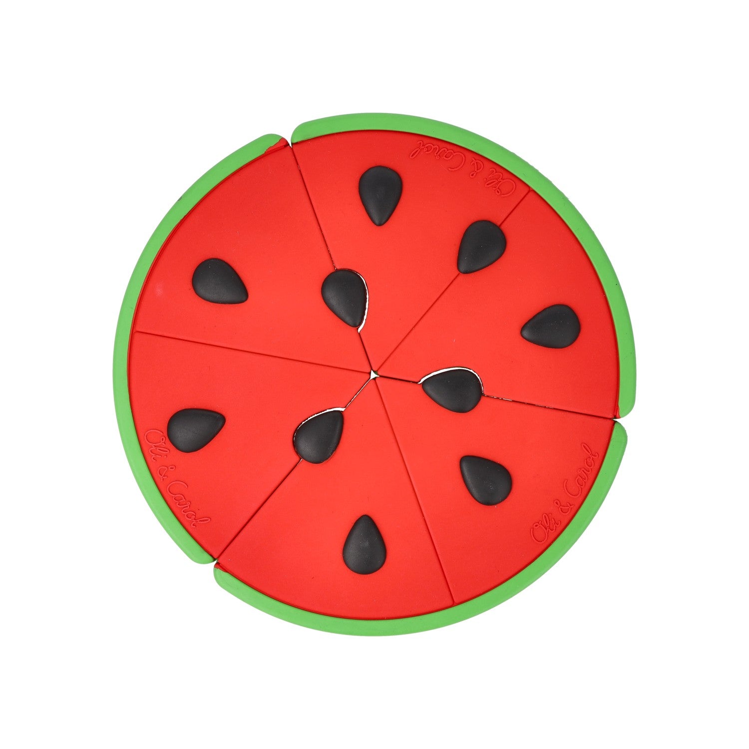 Baby Puzzle Wassermelone Pizza von Oli & Carol aus Naturkautschuk – 3 Teile, Nohna
