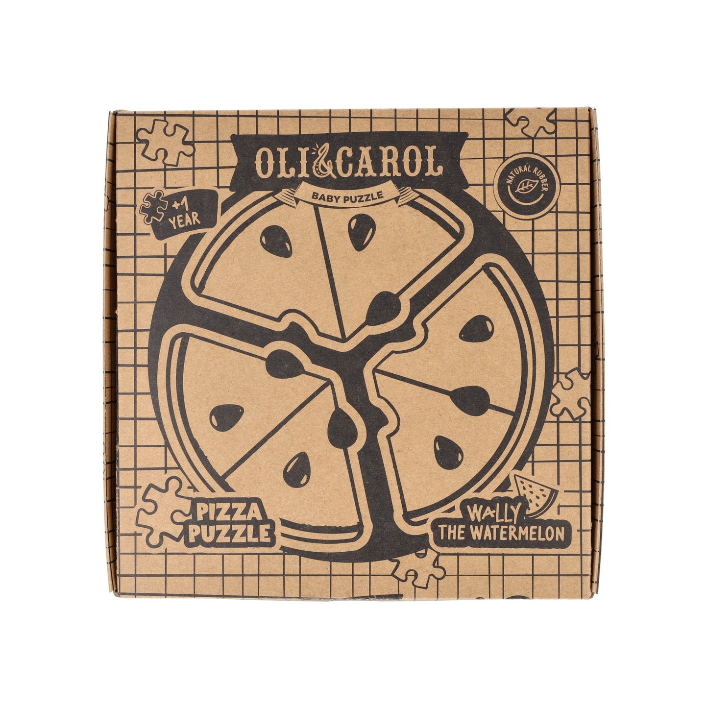 Baby Puzzle Wassermelone Pizza von Oli & Carol aus Naturkautschuk - Verpöackung –  Nohna
