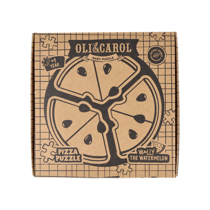 Baby Puzzle Wassermelone Pizza von Oli & Carol aus Naturkautschuk - Verpöackung –  Nohna