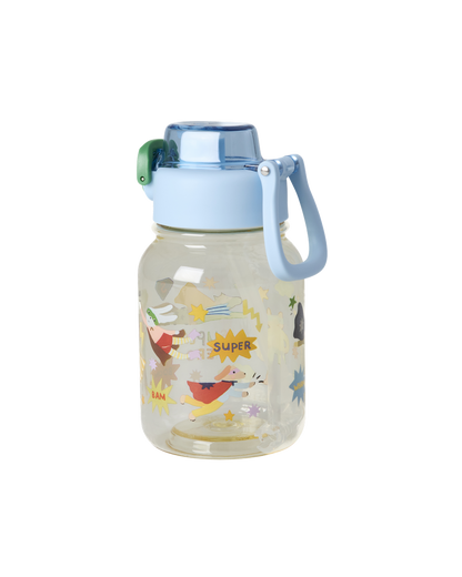 Kinder Trinkflasche Hero Print von RICE by RICE in Blau – Nohna