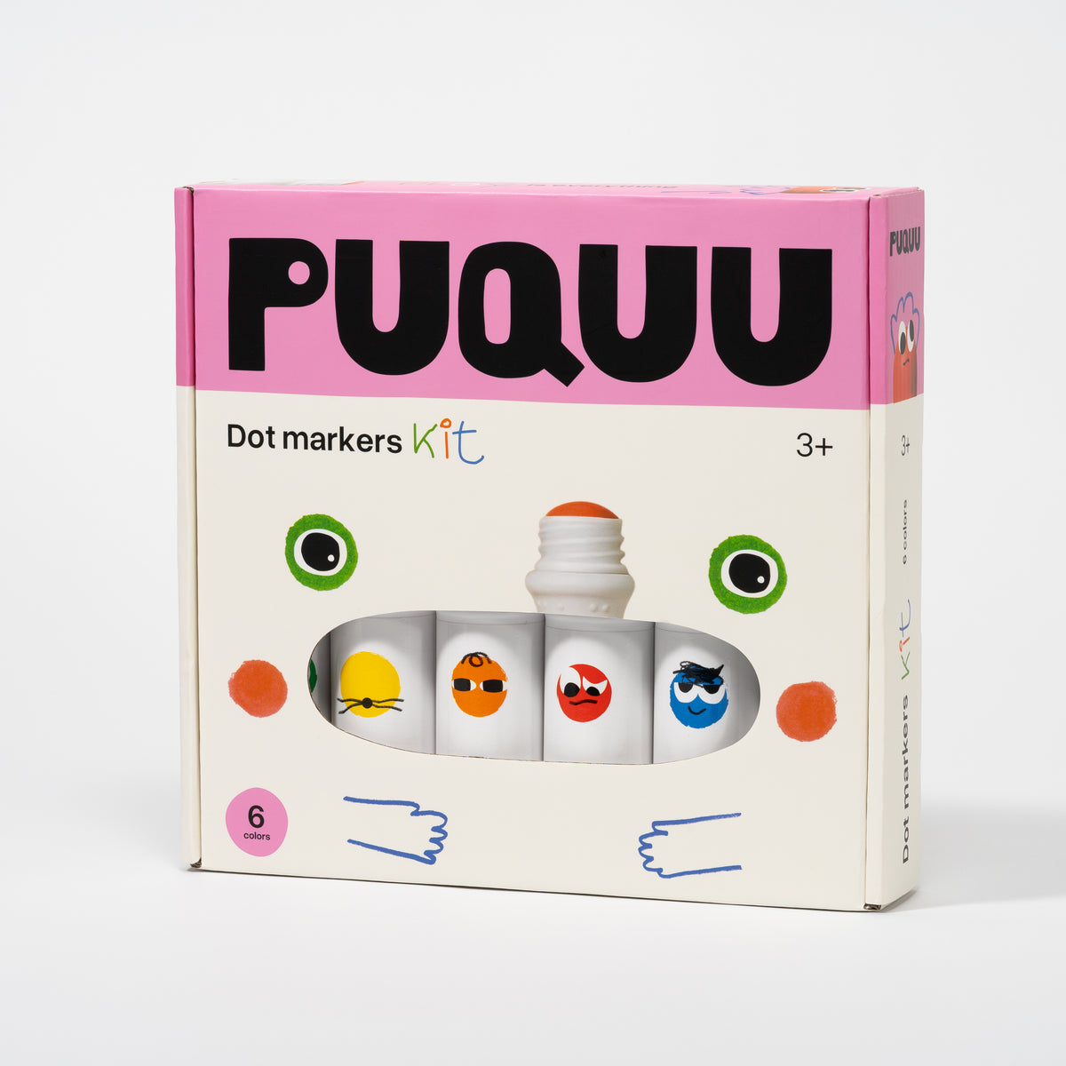 Dot Marker Set 6 Farben mit Malvorlagen von puquu – CE zertifiziert Verpackung - Nohna