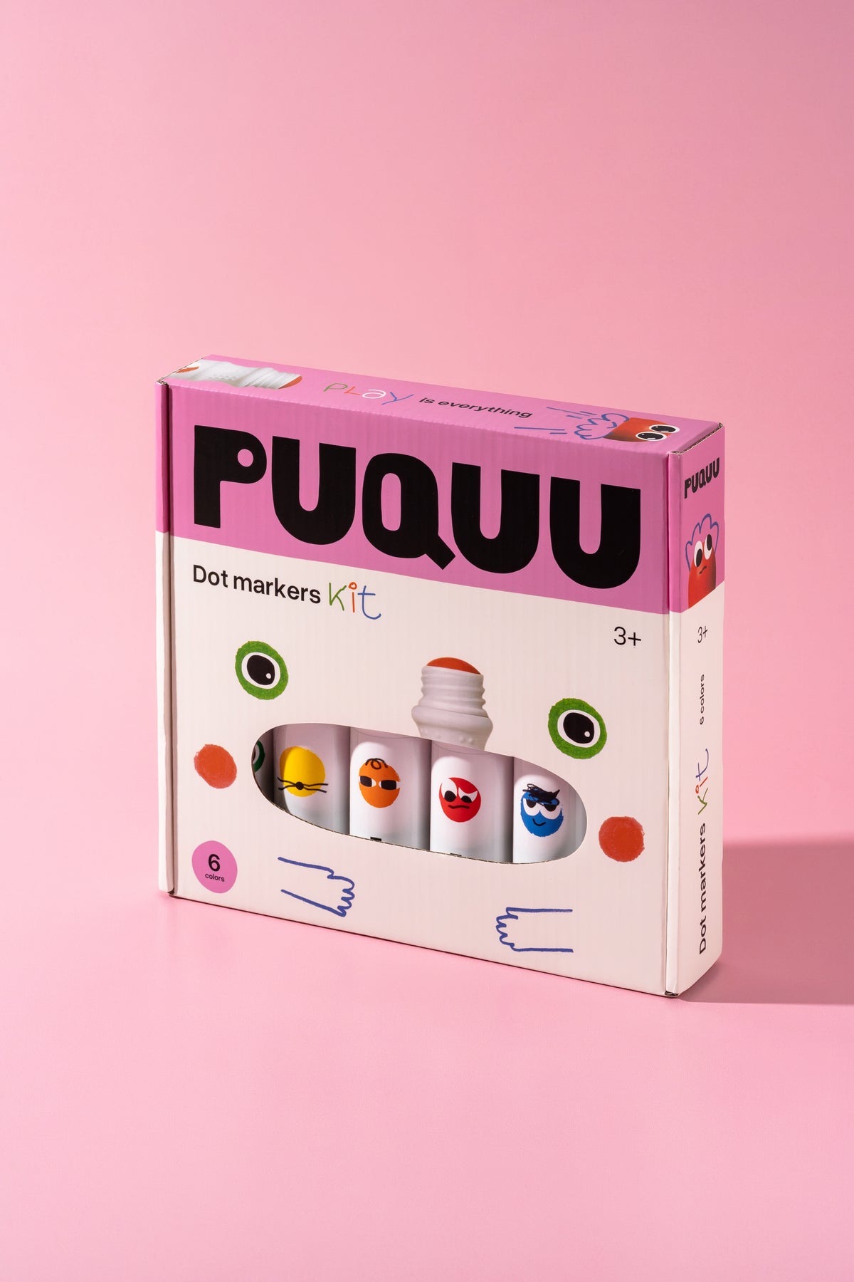 Dot Marker Set 6 Farben mit Malvorlagen von puquu – CE zertifiziert, Nohna