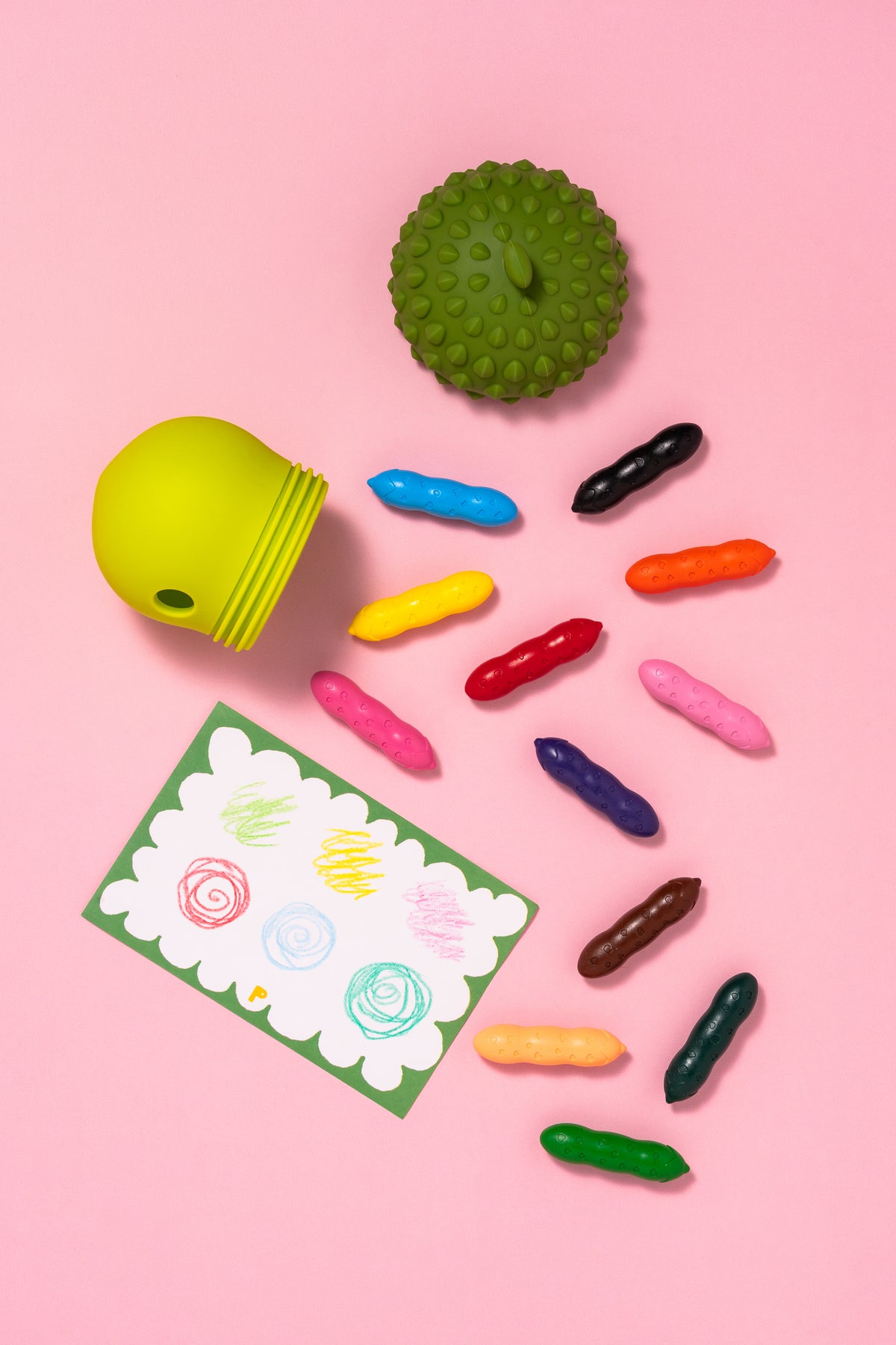 My First Crayons 12 Wachsmalstifte von puquu im Silikon-Eichel-Etui – Nohna