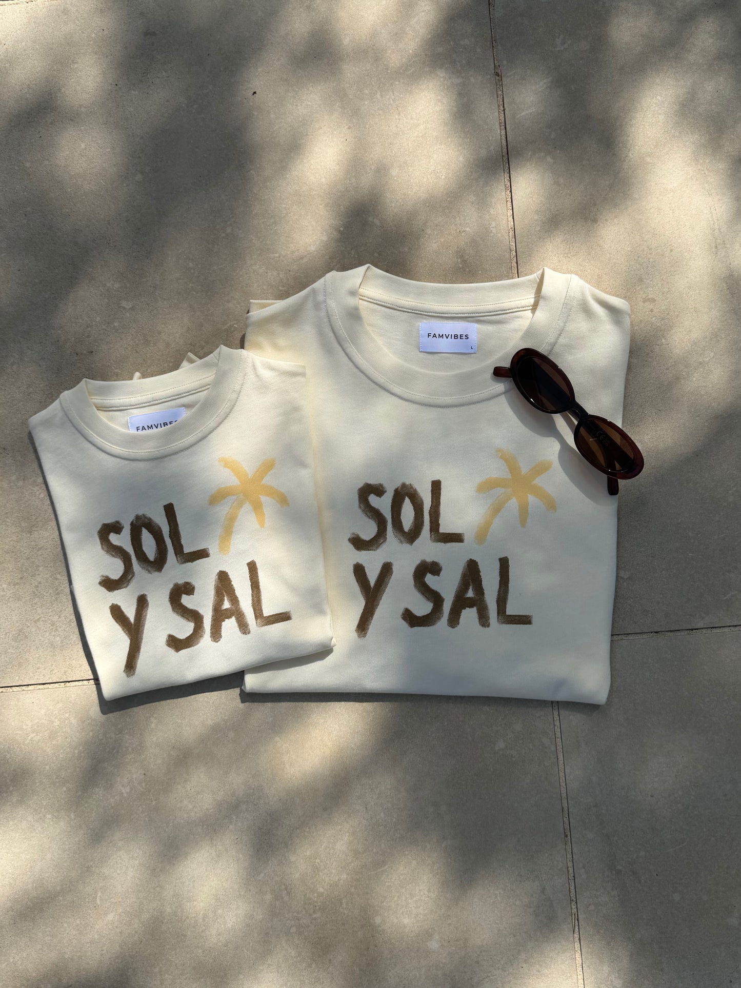 SOL Y SAL Shirt Unisex in Sun Cream mit Prints – Nohna