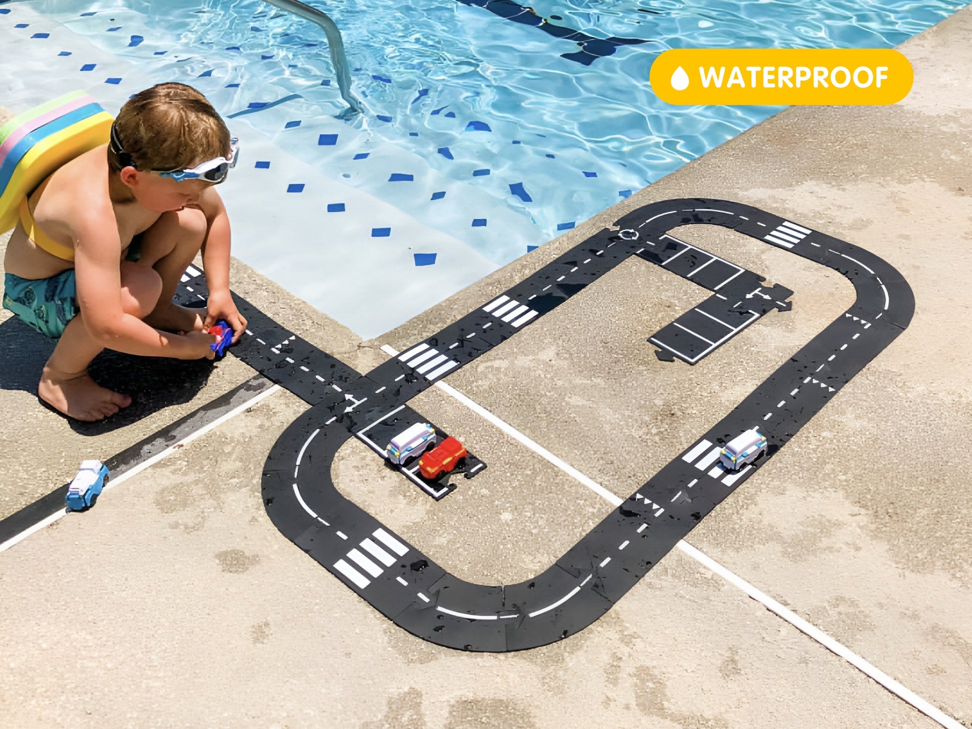King of the Road flexible Spielstraße von waytoplay – 40 Teile, 6,5 m - wasserfest -Nohna