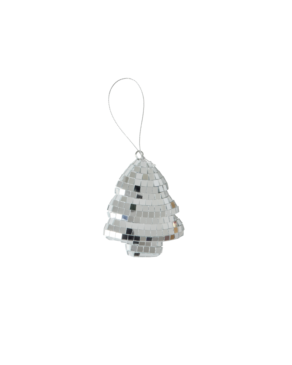 Disco Tannenbaum Silber Klein von RICE by RICE – Weihnachtsornament, Nohna