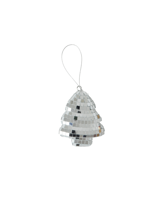 Disco Tannenbaum Silber Klein von RICE by RICE – Weihnachtsornament, Nohna
