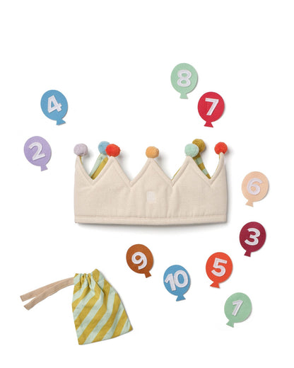 Wiederverwendbare Geburtstagskrone von Kids Concept mit Zahlen 1–10 – Lieferumfang - Nohna