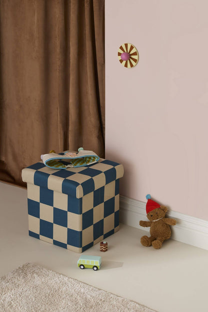 Sitzhocker mit Stauraum in Blaugrün von Kids Concept – Kinderzimmer Geburtstagskrone - Nohna