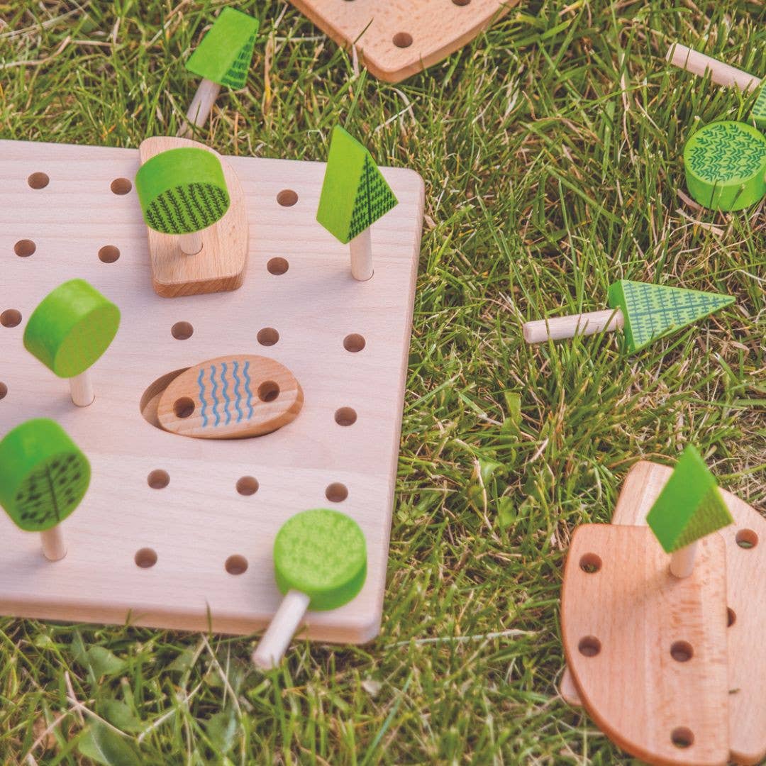 Central Park Puzzle mit Bäumen von Bajo – 22 Holzelemente - Wiese - Nohna