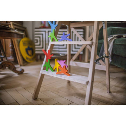 Akrobaten Puzzle mit 8 Elementen aus Holz von Bajo – Leiter - Nohna