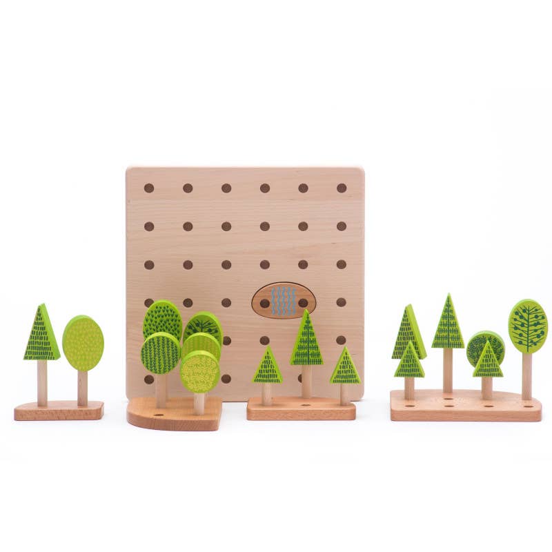 Central Park Puzzle mit Bäumen von Bajo – 22 Holzelemente - Lieferumfang - Nohna