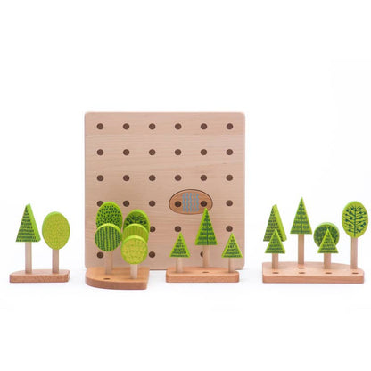 Central Park Puzzle mit Bäumen von Bajo – 22 Holzelemente - Lieferumfang - Nohna