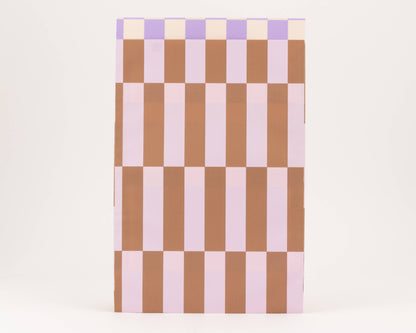 Flachbeutel Bold Stripes Groß Zimt Rosa von Liebevoll verpackt – Detailansicht, Nohna